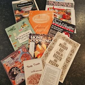 9 Vintage Branded Cookbooks Dated 1947-1993